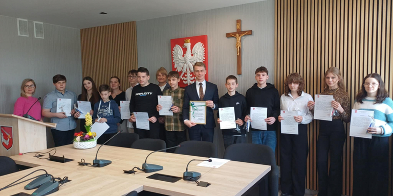 Wizyta uczniów w Urzędzie Gminy Niebylec